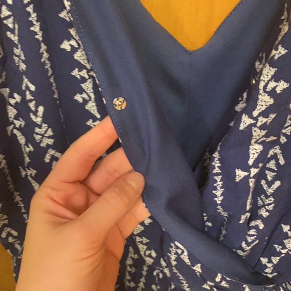 Navy romper with white pattern - Picture 2 of 2